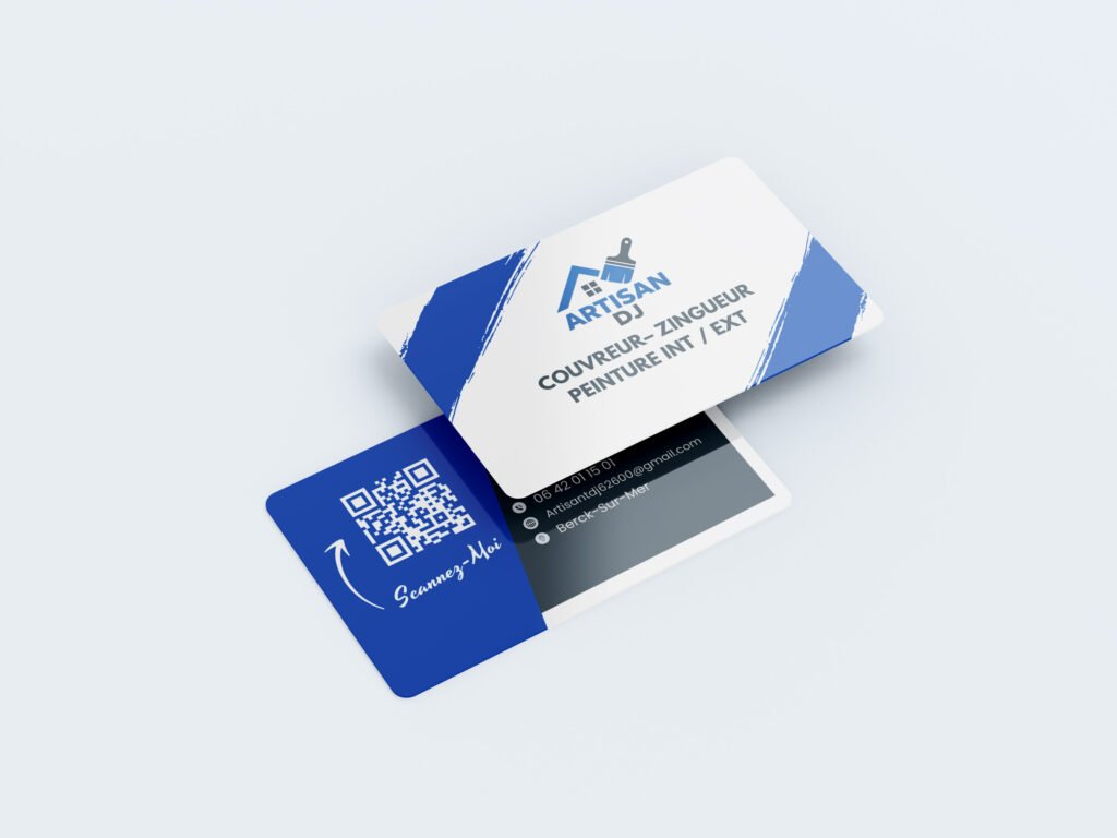 Carte de visite artisan DJ Couvreur : création design par OryzaCom